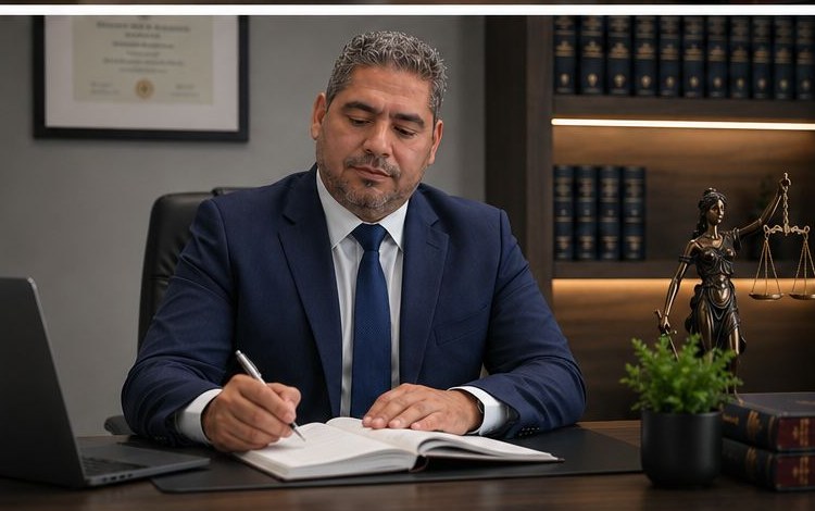 Dr. Federico E. Galeano Añazco revisando documentación