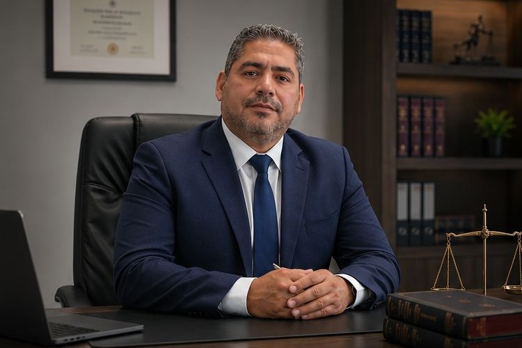 Dr. Federico E. Galeano Añazco en estudio jurídico